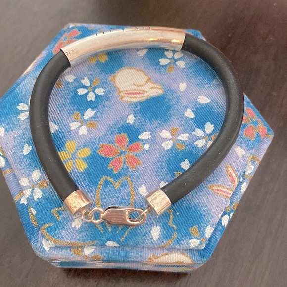 Sterling silver uniquely crafted silicon  bracelet, handmade in Mexico 🇲🇽 - Picture 4 of 5